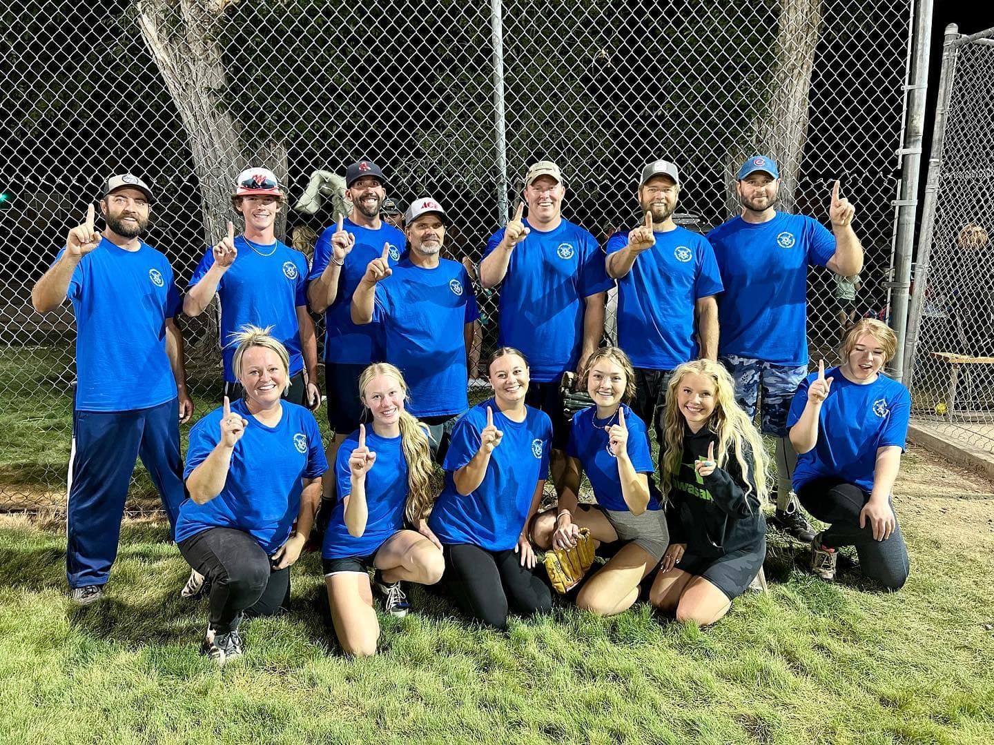 Co-ed softball at the Fountain Green city park